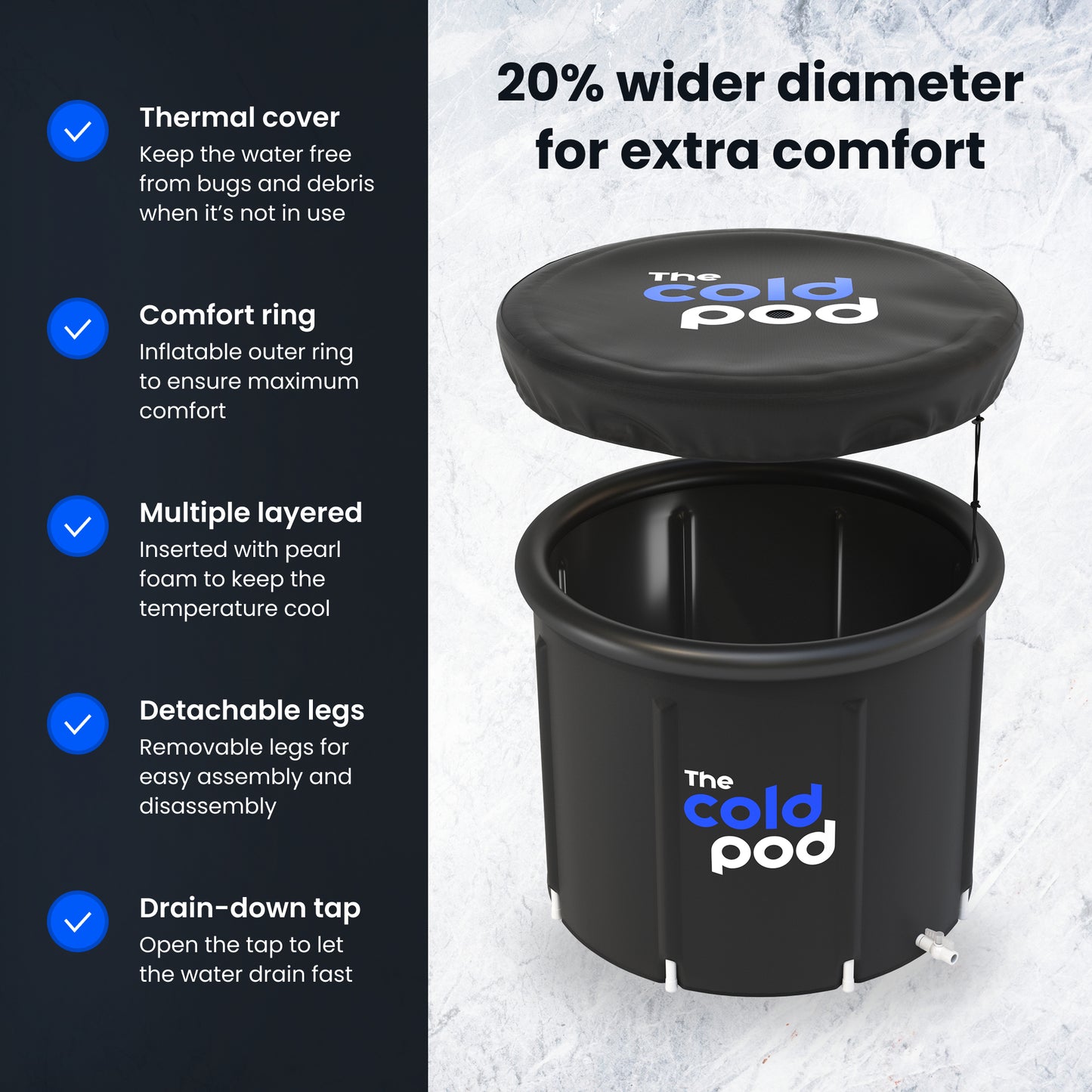 The Cold Pod Ice Bath Tub XL HK